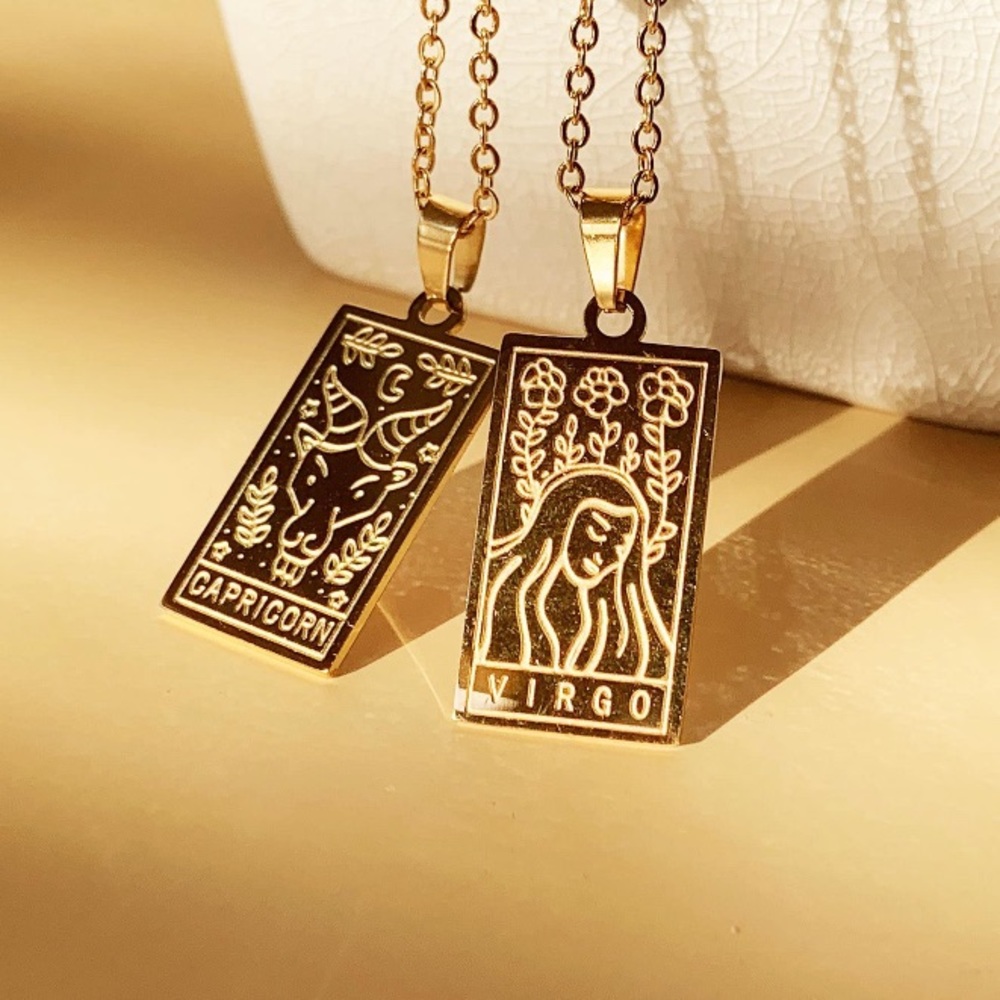 Zodiac sign necklace Scorpio, Sagittarius, Capricorn, Aquarius and Pisces.